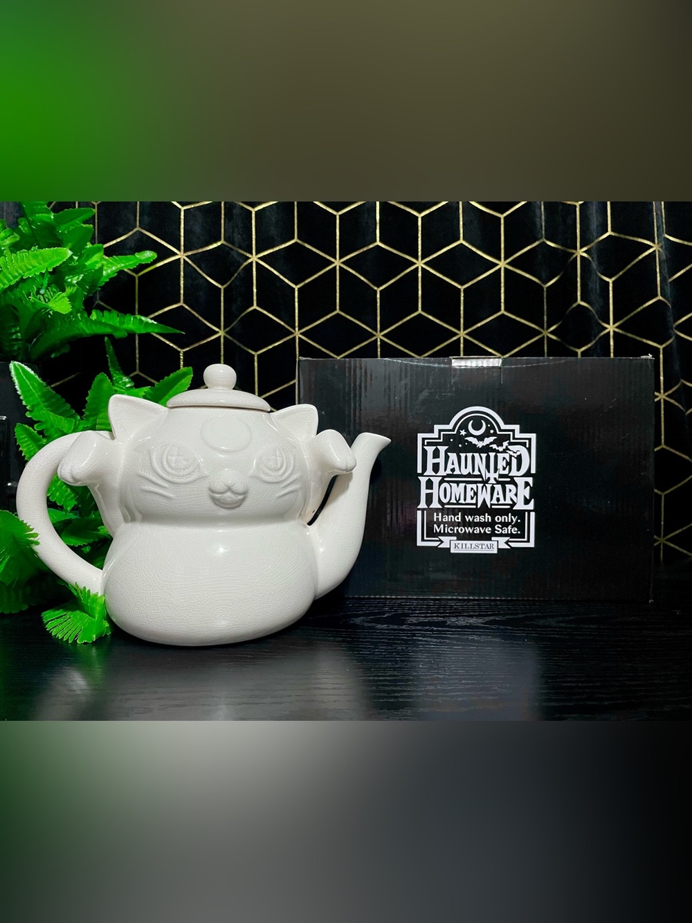 Killstar Ghost Kitty Teapot